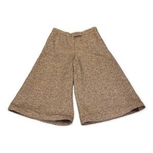 Alexander Mcqueen Culotte Pants  2004 High Waisted Tweed Metallic